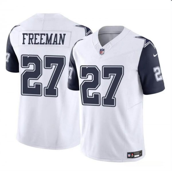 Men Dallas Cowboys #27 Royce Freeman White 2023 F.U.S.E Color Rush Limited Stitched Football Jersey