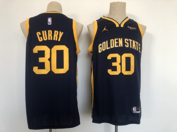 Men Golden State Warriors #30 Stephen Curry Black Stitched Jersey