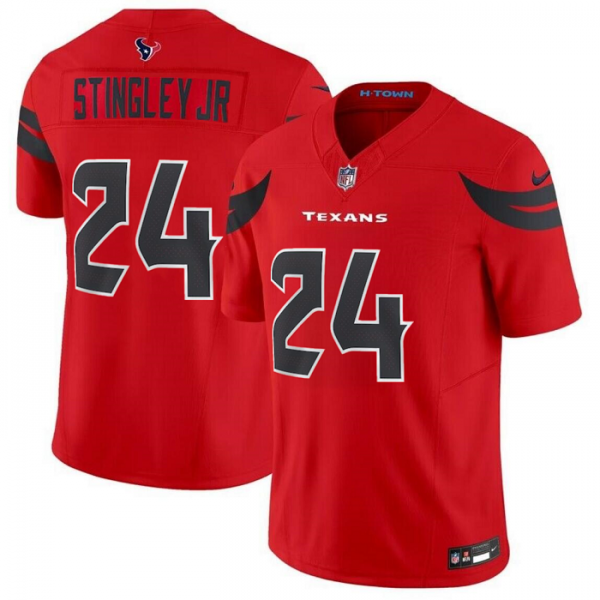 Men Houston Texans #24 Derek Stingley Jr. Red 2024 Alternate F.U.S.E Vapor Stitched jersey