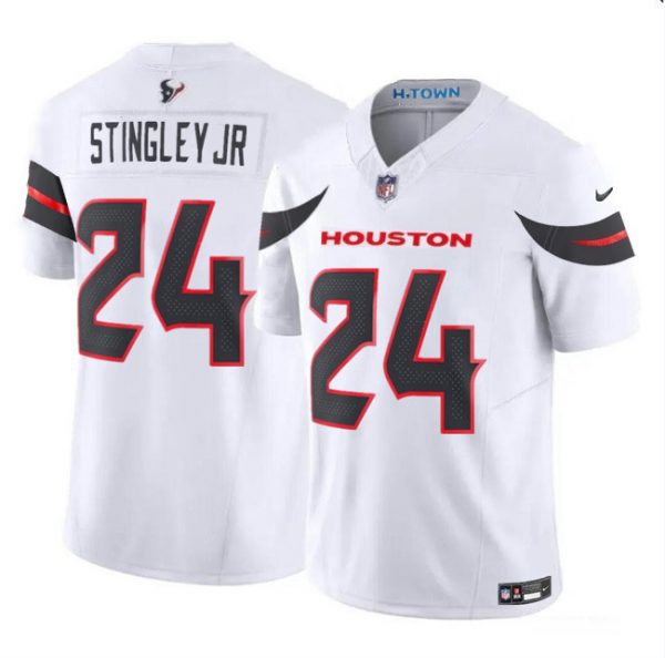 Men Houston Texans #24 Derek Stingley Jr. White 2024 Vapor F.U.S.E. Limited Stitched Jersey