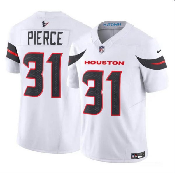 Men Houston Texans #31 Dameon Pierce White 2024 Vapor F.U.S.E. Limited Stitched Jersey