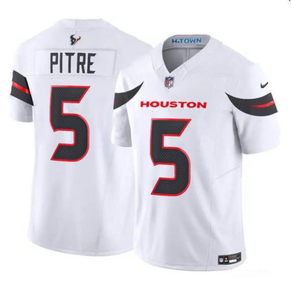 Men Houston Texans #5 Jalen Pitre White 2024 Vapor F.U.S.E. Limited Stitched Jersey