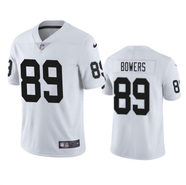 Men Las Vegas Raiders #89 Brock Bowers White 2024 Draft Vapor Stitched Football Jersey