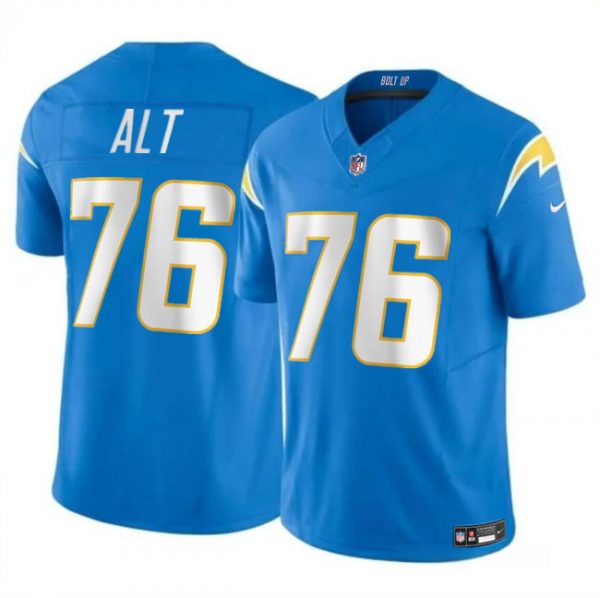 Men Los Angeles Chargers #76 Joe Alt Light Blue 2024 Draft F.U.S.E. Vapor Limited Stitched Football Jersey