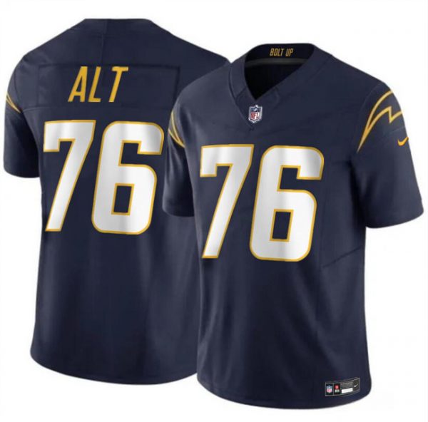 Men Los Angeles Chargers #76 Joe Alt Navy 2024 Draft F.U.S.E. Vapor Limited Stitched Football Jersey