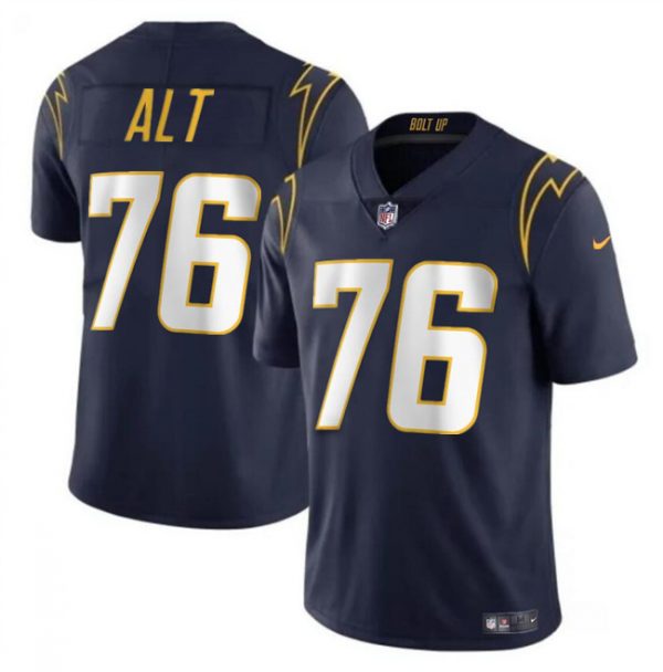 Men Los Angeles Chargers #76 Joe Alt Navy Vapor Limited Stitched Football Jersey