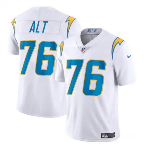 Men Los Angeles Chargers #76 Joe Alt White Vapor Limited Stitched Football Jersey