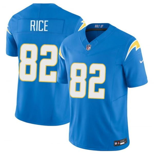 Men Los Angeles Chargers #82 Brenden Rice Light Blue 2024 Draft F.U.S.E Vapor Limited Stitched Football Jersey