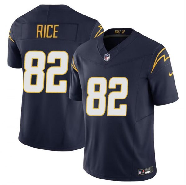 Men Los Angeles Chargers #82 Brenden Rice Navy 2024 Draft F.U.S.E Vapor Limited Stitched Football Jersey