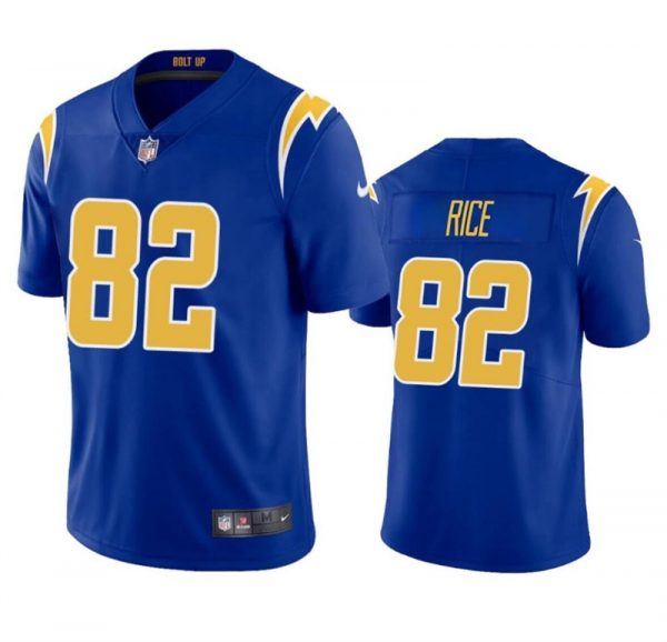 Men Los Angeles Chargers #82 Brenden Rice Royal 2024 Draft Vapor Limited Stitched Football Jersey