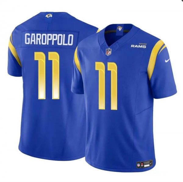 Men Los Angeles Rams #11 Jimmy Garoppolo Blue 2024 F.U.S.E. Vapor Untouchable Stitched Football Jersey
