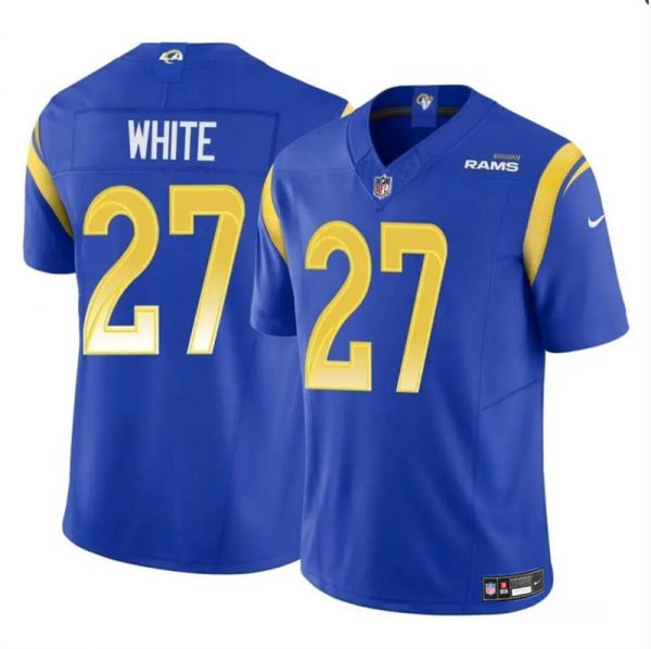 Men Los Angeles Rams #27 Tre'Davious White Blue 2024 F.U.S.E. Vapor Untouchable Stitched Football Jersey