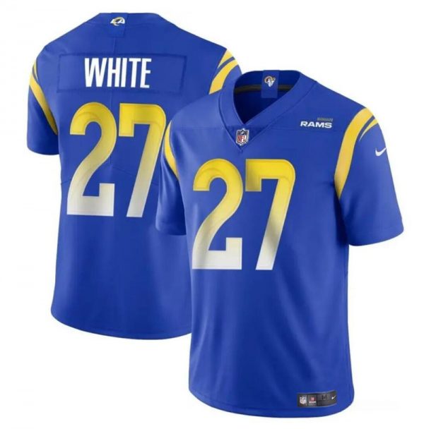 Men Los Angeles Rams #27 Tre'Davious White Blue Vapor Untouchable Stitched Football Jersey