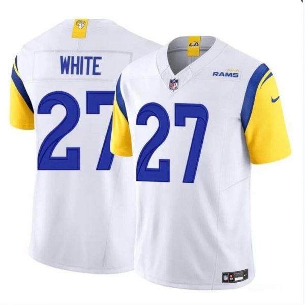 Men Los Angeles Rams #27 Tre'Davious White White 2024 F.U.S.E. Vapor Untouchable Stitched Football Jersey