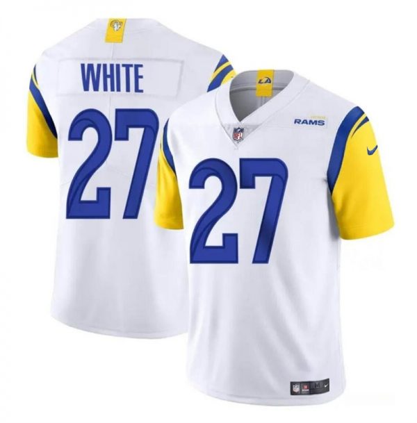 Men Los Angeles Rams #27 Tre'Davious White White Vapor Untouchable Stitched Football Jersey