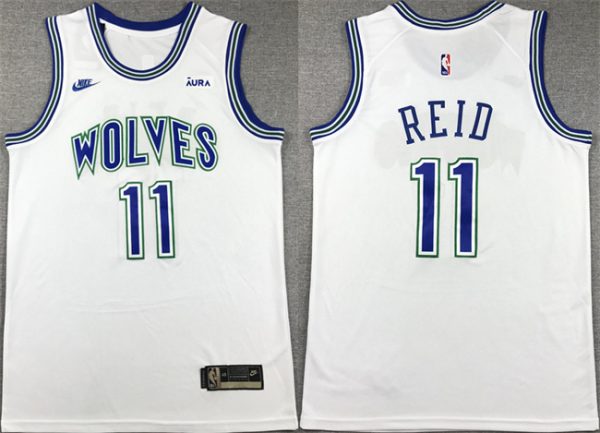 Men Minnesota Timberwolves #11 Naz Reid White City Edition Stitched Jersey
