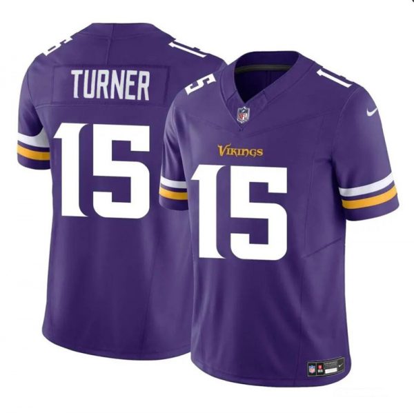 Men Minnesota Vikings #15 Dallas Turner Purple 2024 Draft F.U.S.E. Vapor Untouchable Limited Stitched Jersey