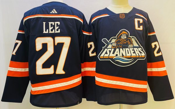Men New York Islanders #13 Mathew Barzal Navy 2022-23 Reverse Retro Stitched Jersey