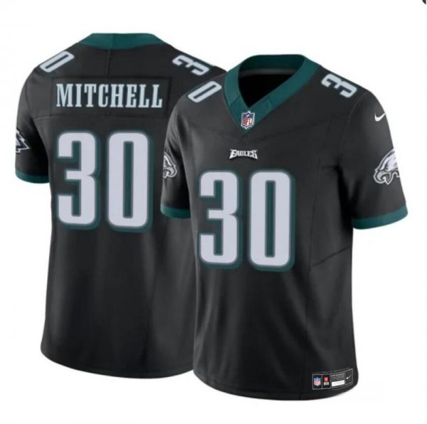 Men Philadelphia Eagles #30 Quinyon Mitchell Black 2024 Draft F.U.S.E Vapor Untouchable Limited Stitched Football Jersey