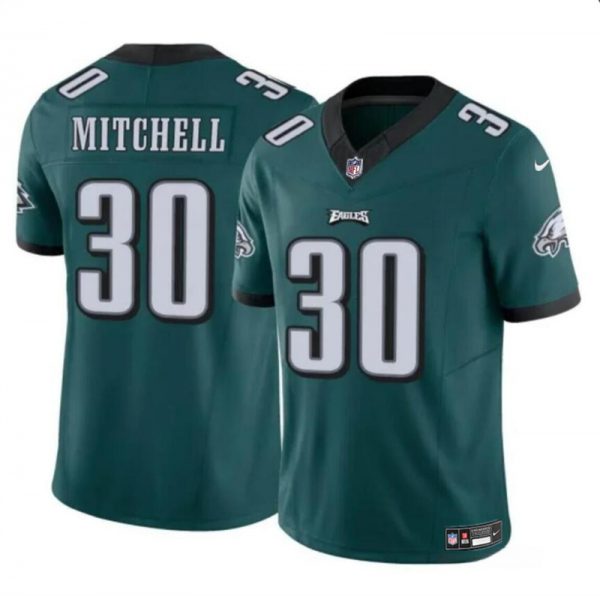 Men Philadelphia Eagles #30 Quinyon Mitchell Green 2024 Draft F.U.S.E Vapor Untouchable Limited Stitched Football Jersey