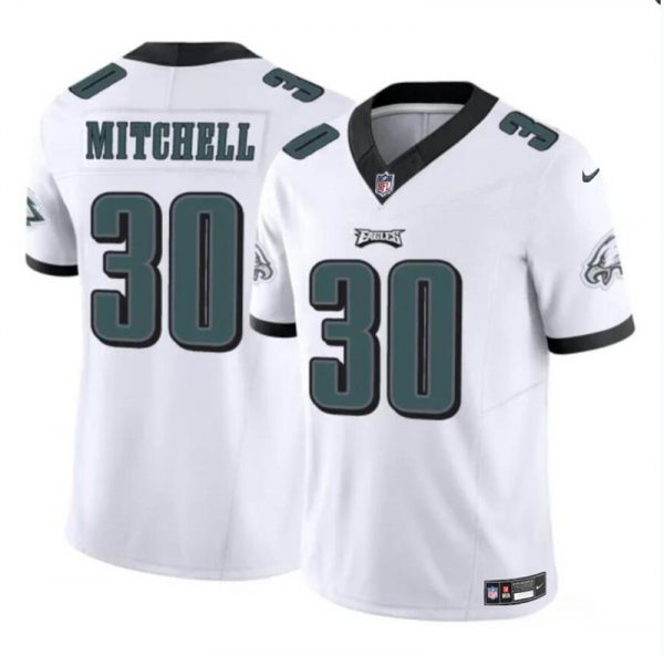 Men Philadelphia Eagles #30 Quinyon Mitchell White 2024 Draft F.U.S.E Vapor Untouchable Limited Stitched Football Jersey