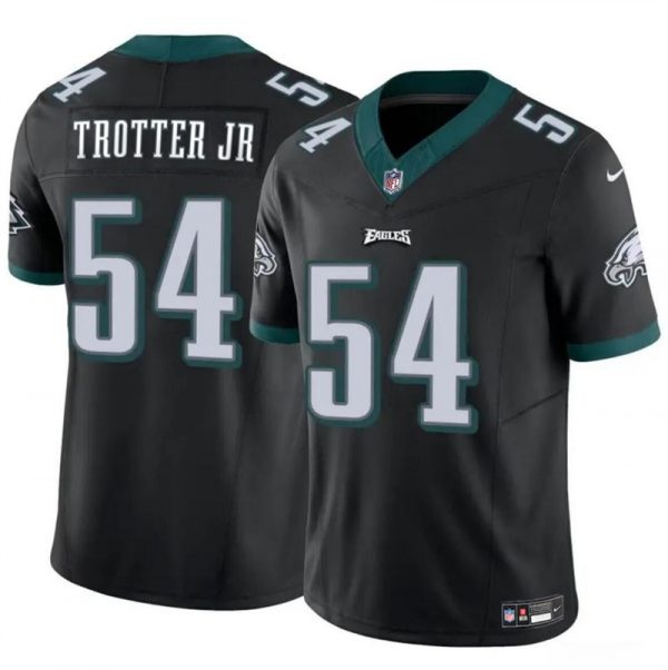 Men Philadelphia Eagles #54 Jeremiah Trotter Jr Black 2024 Draft F.U.S.E Vapor Untouchable Limited Stitched Football Jersey
