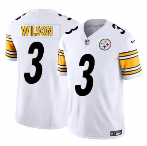 Men Pittsburgh Steelers #3 Russell Wilson White F.U.S.E. Vapor Untouchable Limited Stitched Jersey