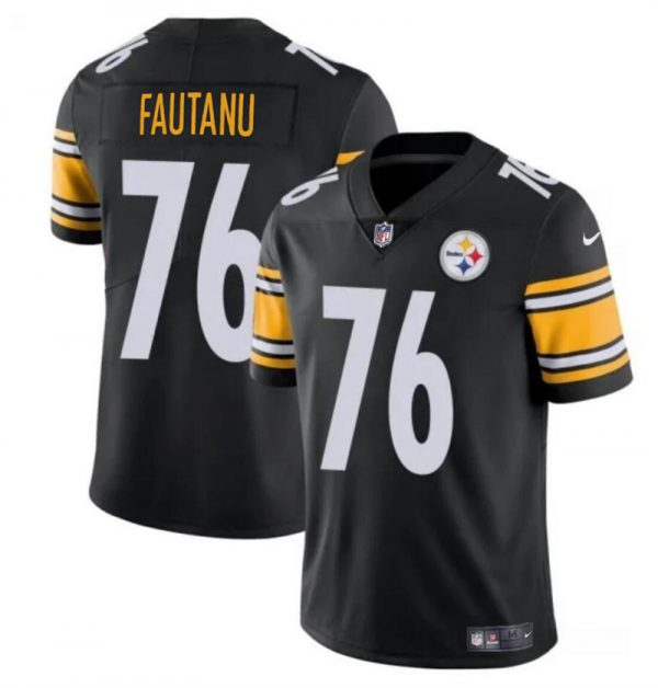 Men Pittsburgh Steelers #76 Troy Fautanu Black Vapor Untouchable Limited Stitched Jersey
