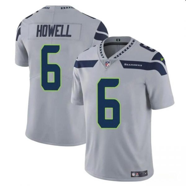 Men Seattle Seahawks #6 Sam Howell Grey Vapor Limited Stitched Football Jersey