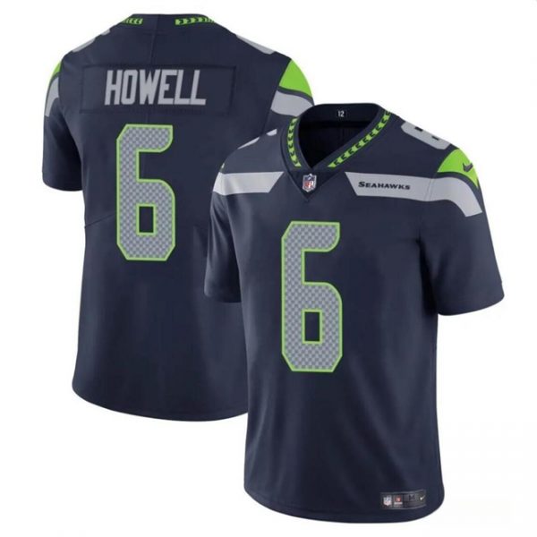 Men Seattle Seahawks #6 Sam Howell Navy Vapor Limited Stitched Football Jersey