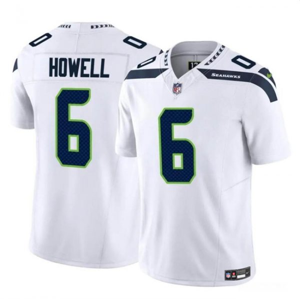 Men Seattle Seahawks #6 Sam Howell White 2023 F.U.S.E. Vapor Limited Stitched Football Jersey