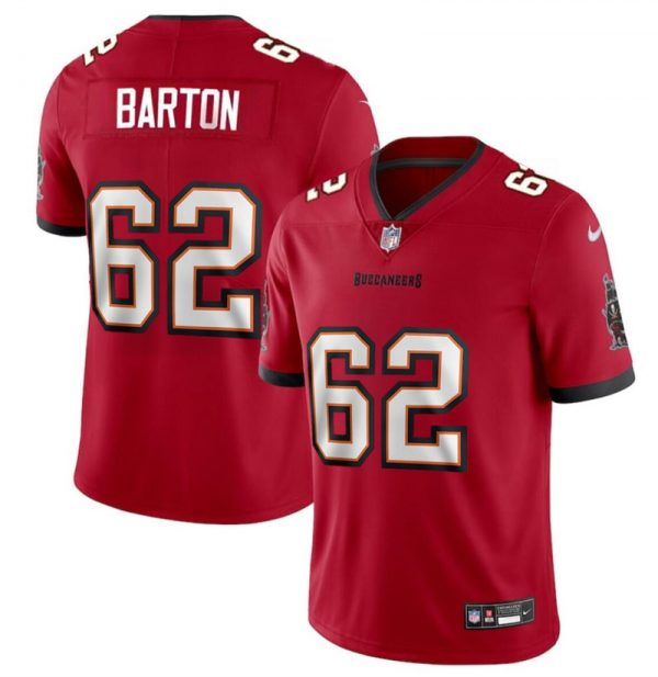 Men Tampa Bay Buccaneers #62 Graham Barton Red 2024 Draft Vapor Limited Stitched Jersey