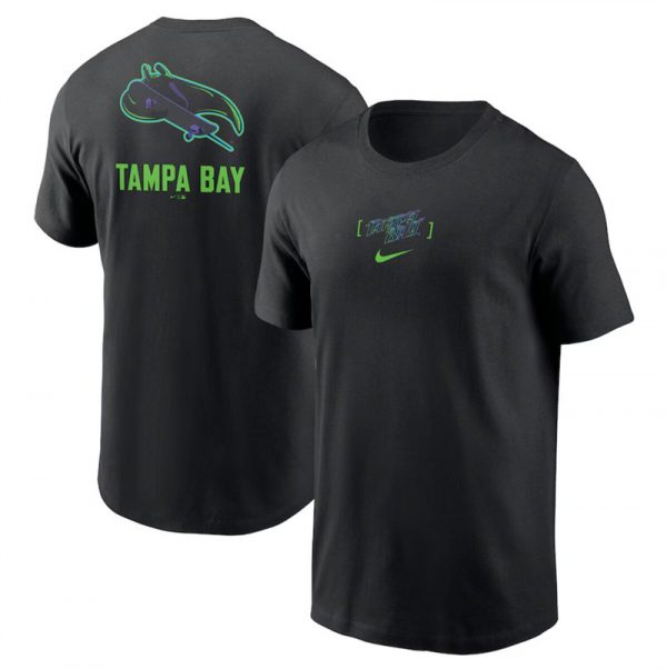 Men Tampa Bay Rays Black 2024 City Connect Graphic T-Shirt