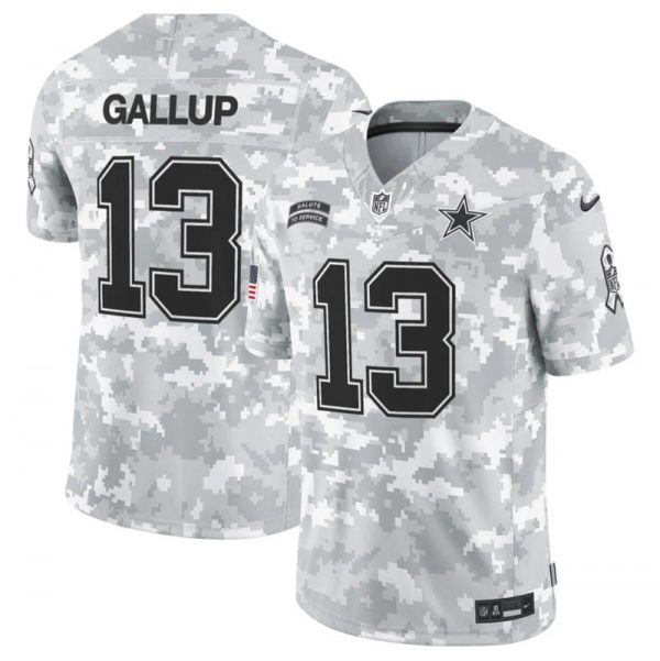 Men Dallas Cowboys #13 Michael Gallup 2024 F.U.S.E Arctic Camo Salute to Service Limited Stitched Football Jersey