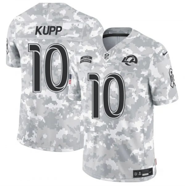 Men Los Angeles Rams #10 Cooper Kupp 2024 F.U.S.E Arctic Camo Salute to Service Limited Stitched Football Jersey