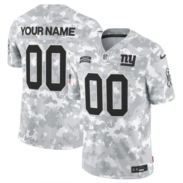 Men New York Giants Active Player Custom 2024 F.U.S.E Arctic Camo Salute to Service Limited Stitched Football Jersey