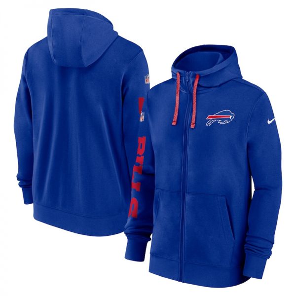 Men Buffalo Bills Royal 2024 Team Full-Zip Hoodie