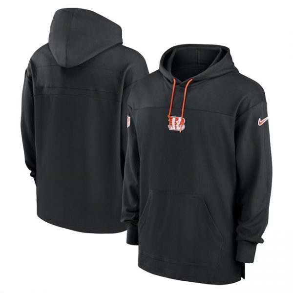 Men Cincinnati Bengals Black Performance Pullover Hoodie