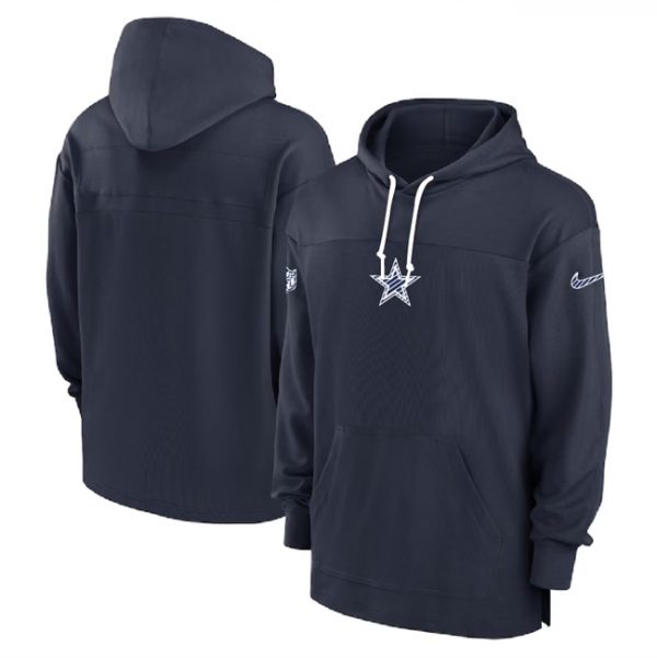 Men Dallas Cowboys Navy Performance Pullover Hoodie