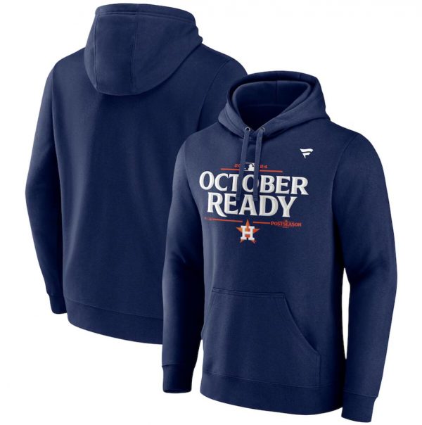Men Houston Astros Navy 2024 AL West Division Champions Locker Room Pullover Hoodie