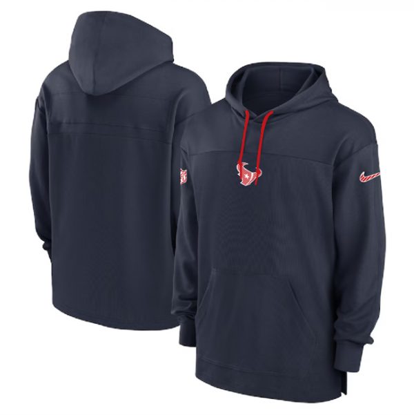 Men Houston Texans Navy Performance Pullover Hoodie
