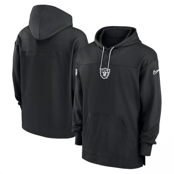 Men Las Vegas Raiders Black Performance Pullover Hoodie