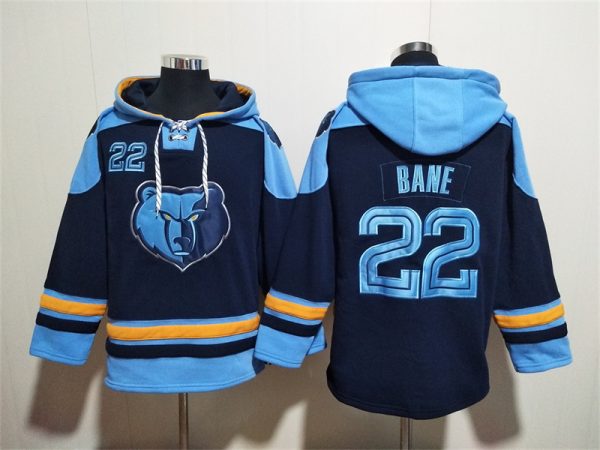 Men Memphis Grizzlies #22 Desmond Bane Navy Ageless Must-Have Lace-Up Pullover Hoodie