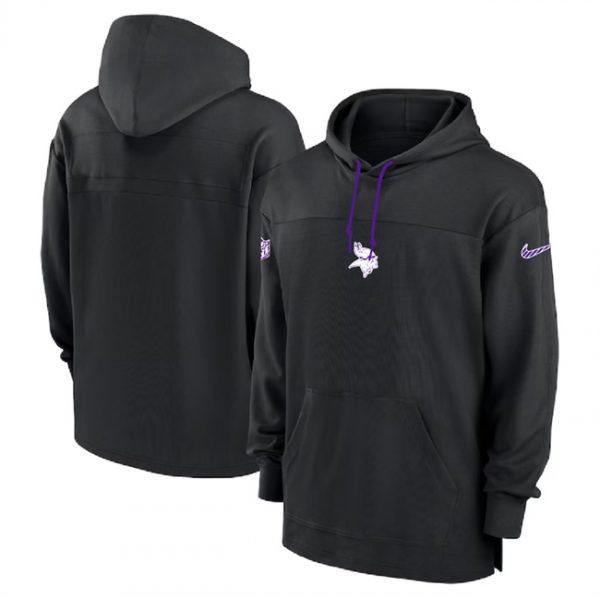 Men Minnesota Vikings Black Performance Pullover Hoodie