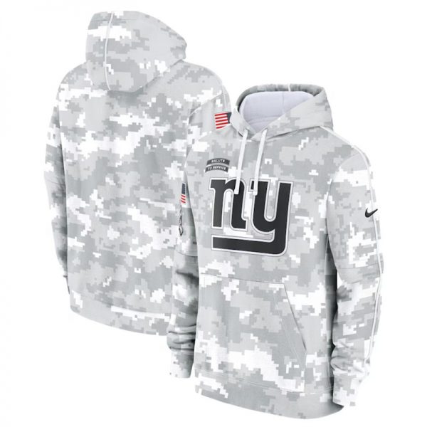Men New York Giants 2024 Arctic Camo Salute to Service Club Fleece Pullover Hoodie