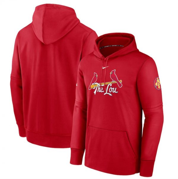 Men St. Louis Cardinals Red 2024 City Connect Collection Practice Performance Pullover Hoodie